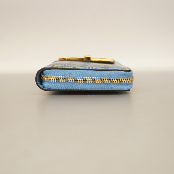 Auth Gucci Long Wallet Sylvie 476083 Leather Blue - Picture 2 of 6